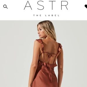 COPY - ASTR the label - Rina Ruffle Strap Satin Midi Dress - Size Small